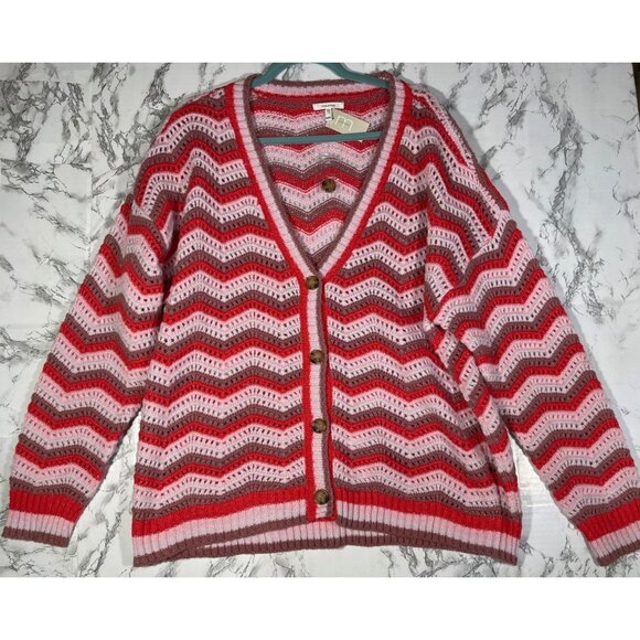 Maurices XXL Womens Chevron Button down Cardigan Sweater - Picture 1 of 7